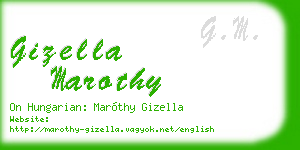 gizella marothy business card